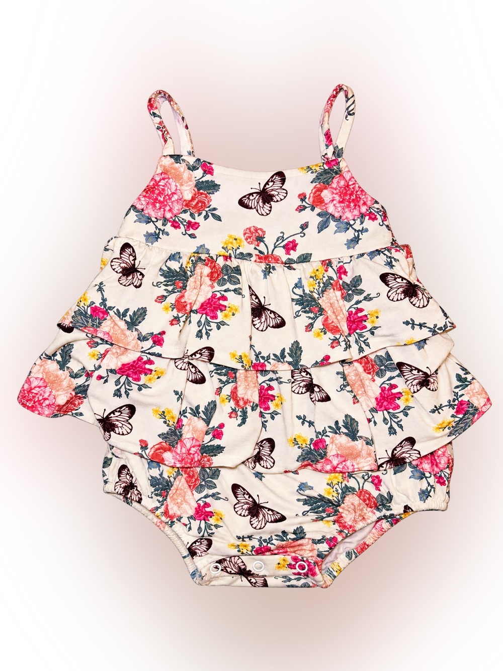 Posh Peanut Constance Spaghetti Bubble Romper | 6–12M | Like-New 💕